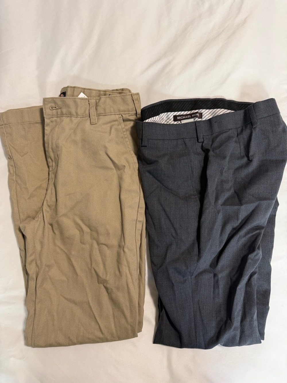 Michael Kors Men's Gray Dress Pants & Tan Chinos